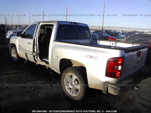 3GCPKSE73DG292898 - 2013 CHEVROLET SILVERADO K1500 LT SILVER photo 3