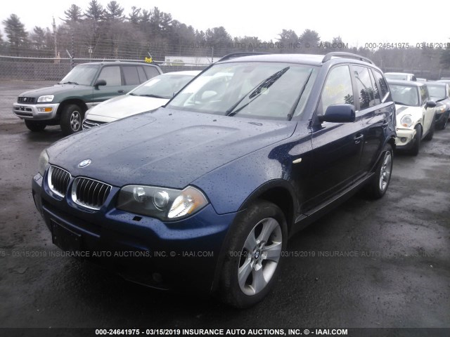 WBXPA93456WG85073 - 2006 BMW X3 3.0I Dark Blue photo 2