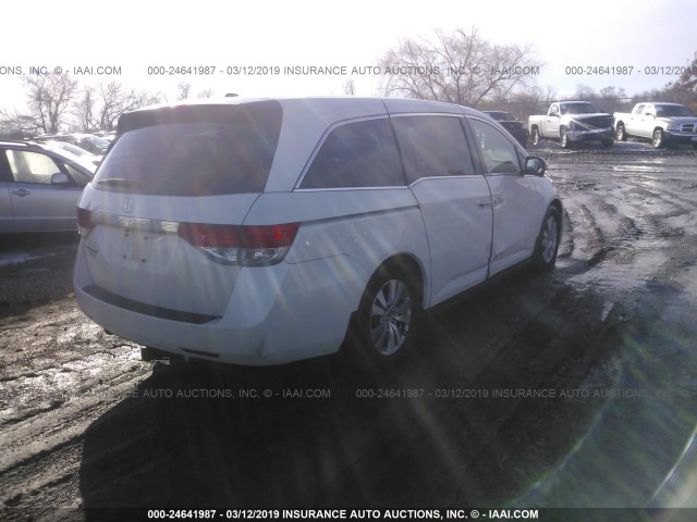 5FNRL5H62FB065883 - 2015 HONDA ODYSSEY EXL WHITE photo 4