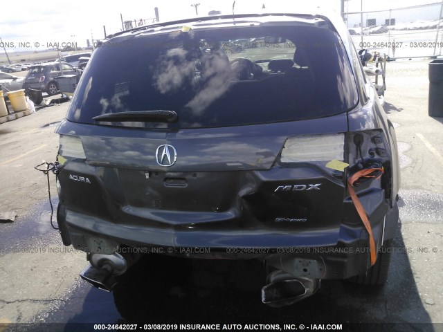 2HNYD2H68BH516157 - 2011 ACURA MDX TECHNOLOGY GRAY photo 6