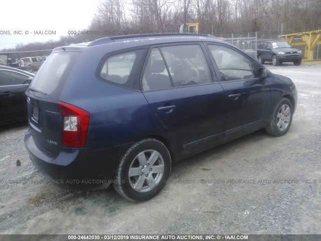 KNAFG526377120586 - 2007 KIA RONDO LX/EX BLUE photo 4