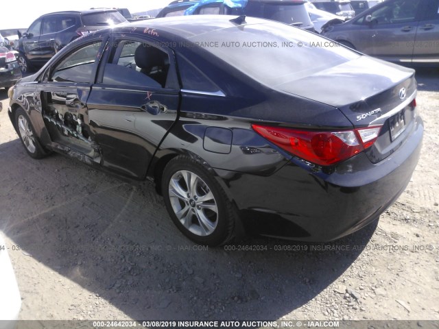 5NPEC4AC4DH578172 - 2013 HYUNDAI SONATA SE/LIMITED BLACK photo 3