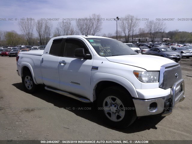 5TFRY5F15CX121325 - 2012 TOYOTA TUNDRA DOUBLE CAB SR5 WHITE photo 1