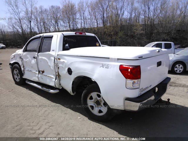 5TFRY5F15CX121325 - 2012 TOYOTA TUNDRA DOUBLE CAB SR5 WHITE photo 3