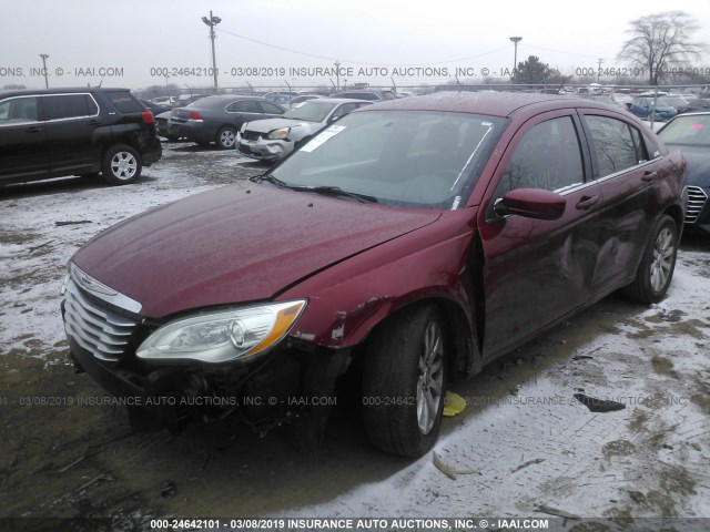 1C3CCBBB1CN299122 - 2012 CHRYSLER 200 TOURING MAROON photo 2