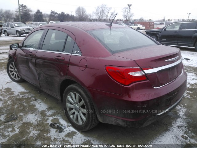 1C3CCBBB1CN299122 - 2012 CHRYSLER 200 TOURING MAROON photo 3