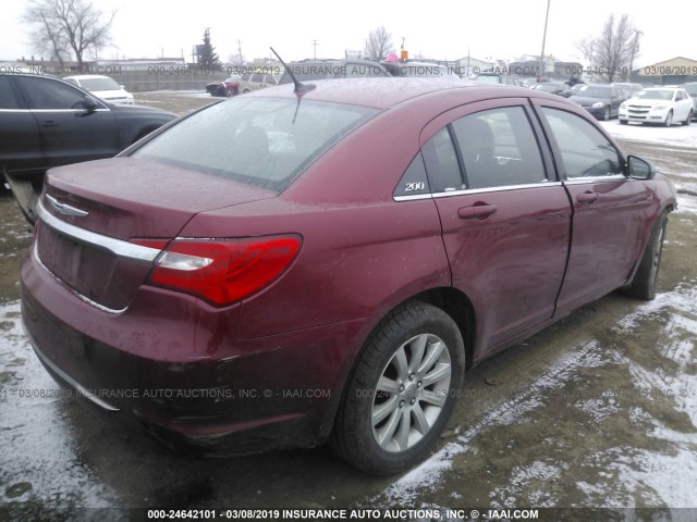 1C3CCBBB1CN299122 - 2012 CHRYSLER 200 TOURING MAROON photo 4