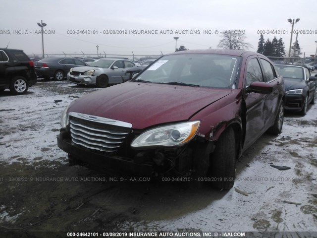 1C3CCBBB1CN299122 - 2012 CHRYSLER 200 TOURING MAROON photo 6