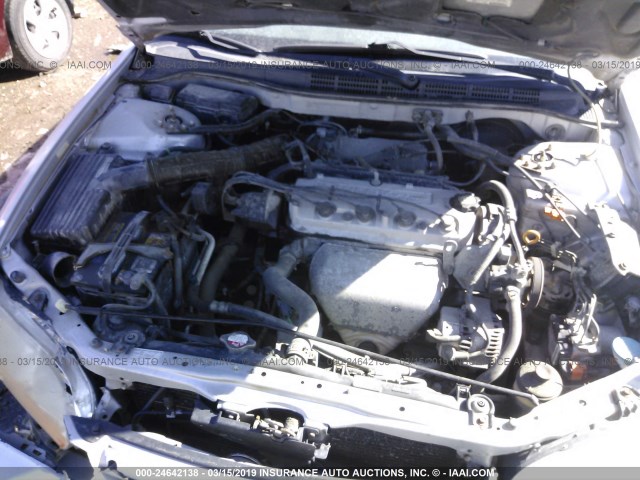 1HGCG66822A123676 - 2002 HONDA ACCORD EX/SE SILVER photo 10