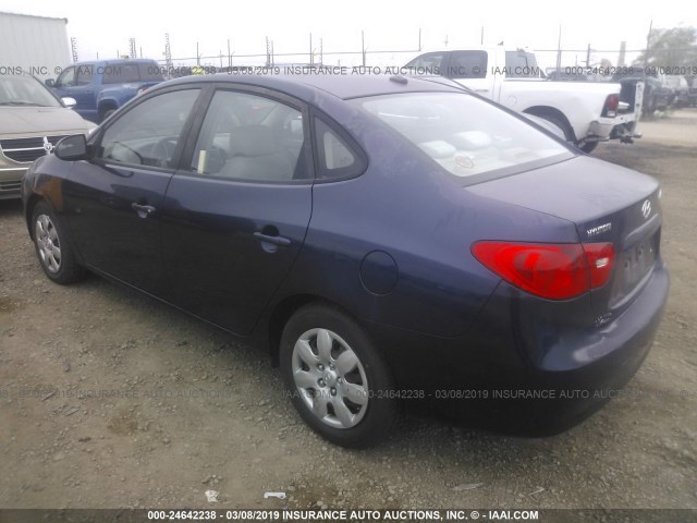 KMHDU46D78U286842 - 2008 HYUNDAI ELANTRA GLS/SE/LIMITED BLUE photo 3