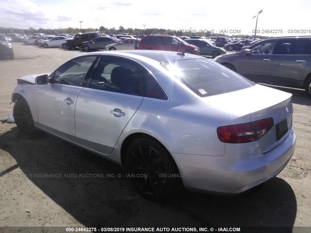 WAUEFAFL3DN029381 - 2013 AUDI A4 PREMIUM PLUS SILVER photo 3