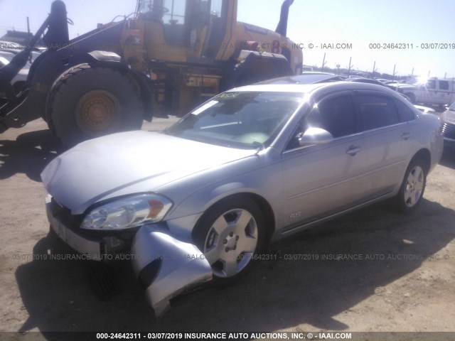 2G1WD58C279266459 - 2007 CHEVROLET IMPALA SUPER SPORT SILVER photo 2