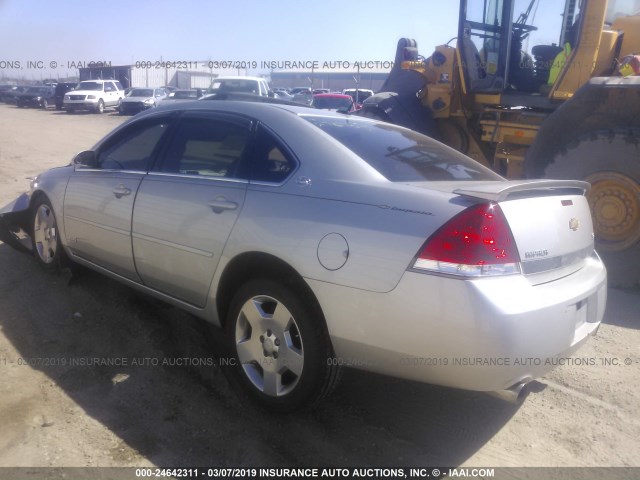 2G1WD58C279266459 - 2007 CHEVROLET IMPALA SUPER SPORT SILVER photo 3