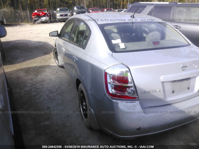 3N1AB61E08L635555 - 2008 NISSAN SENTRA 2.0/2.0S/2.0SL SILVER photo 3