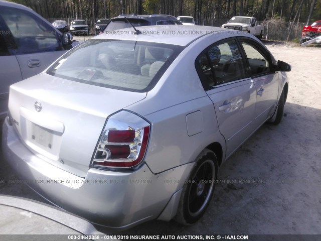 3N1AB61E08L635555 - 2008 NISSAN SENTRA 2.0/2.0S/2.0SL SILVER photo 4