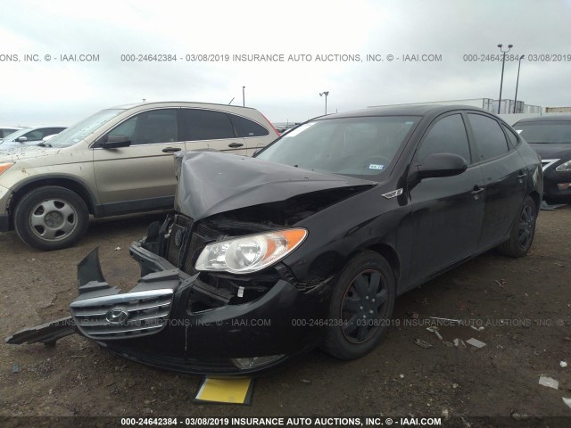 KMHDU46D99U622539 - 2009 HYUNDAI ELANTRA GLS/SE BLACK photo 2