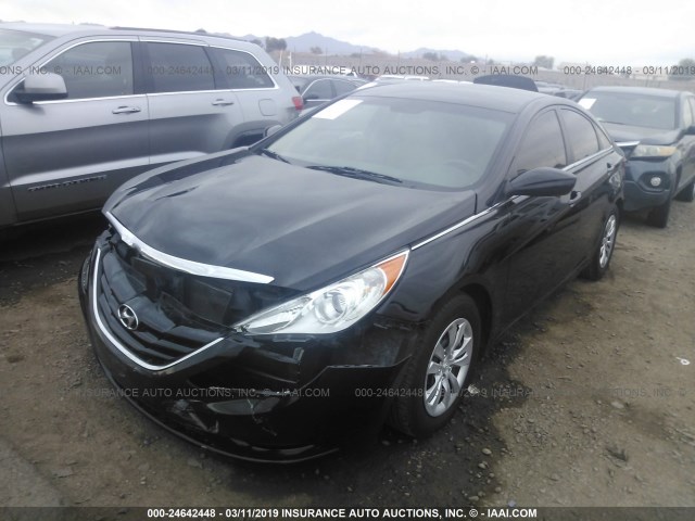 5NPEB4AC2CH312084 - 2012 HYUNDAI SONATA GLS BLACK photo 2