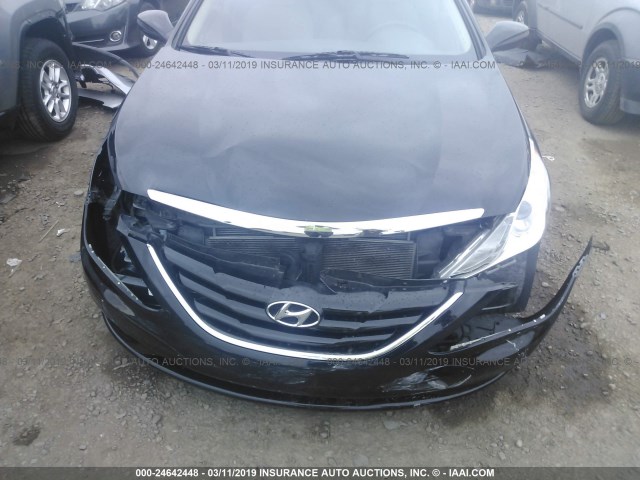 5NPEB4AC2CH312084 - 2012 HYUNDAI SONATA GLS BLACK photo 6