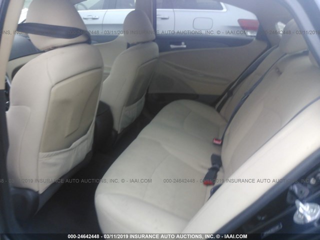 5NPEB4AC2CH312084 - 2012 HYUNDAI SONATA GLS BLACK photo 8