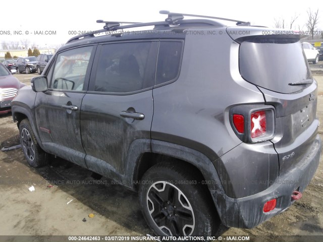 ZACCJBCT2GPD48897 - 2016 JEEP RENEGADE TRAILHAWK GRAY photo 3