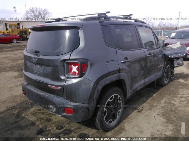 ZACCJBCT2GPD48897 - 2016 JEEP RENEGADE TRAILHAWK GRAY photo 4