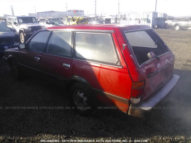 JF1AN42B2JB451728 - 1988 SUBARU DL RED photo 3