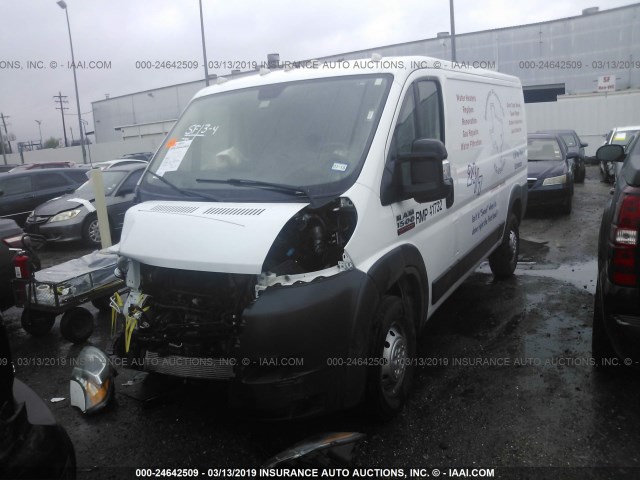 3C6TRVAG2HE547731 - 2017 RAM PROMASTER 1500 1500 STANDARD WHITE photo 2