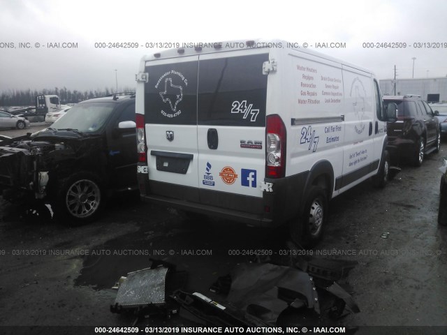 3C6TRVAG2HE547731 - 2017 RAM PROMASTER 1500 1500 STANDARD WHITE photo 4