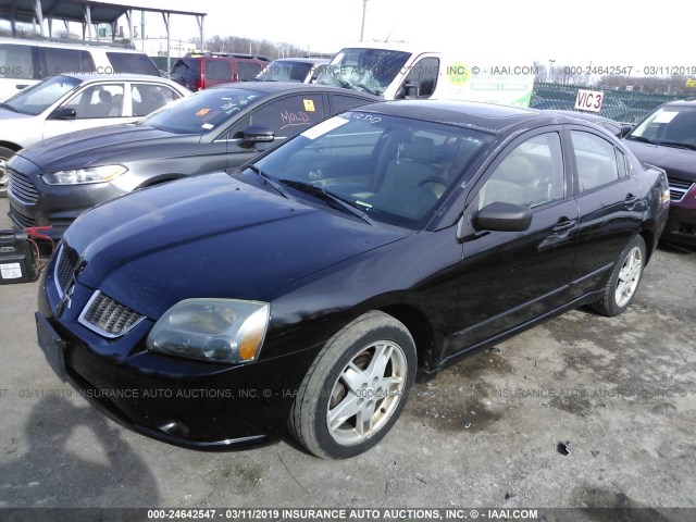 4A3AB76S94E118523 - 2004 MITSUBISHI GALANT GTS BLACK photo 2