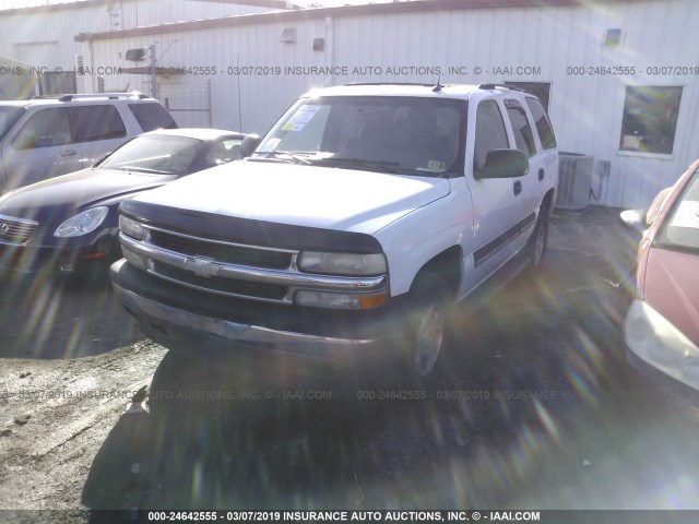 1GNEC13VX5J144545 - 2005 CHEVROLET TAHOE C1500 WHITE photo 2