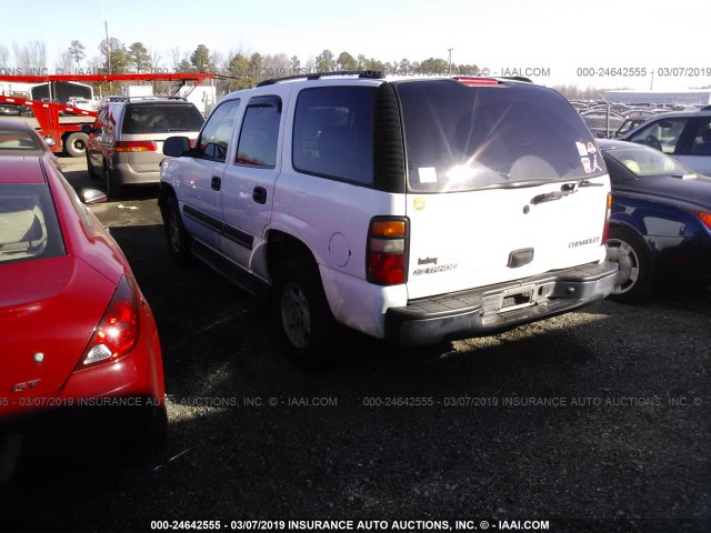 1GNEC13VX5J144545 - 2005 CHEVROLET TAHOE C1500 WHITE photo 3