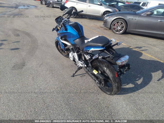 WB30G1101JR856702 - 2018 BMW G310 R BLUE photo 3