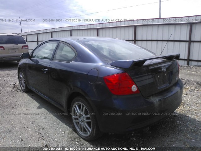 JTKDE177370219629 - 2007 TOYOTA SCION TC ლურჯი ფოტო 3