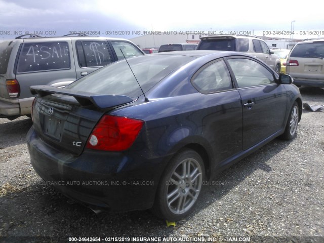JTKDE177370219629 - 2007 TOYOTA SCION TC ლურჯი ფოტო 4