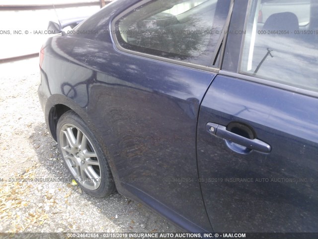 JTKDE177370219629 - 2007 TOYOTA SCION TC ლურჯი ფოტო 6
