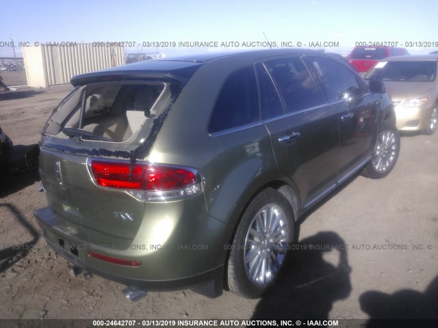 2LMDJ6JK8DBL05865 - 2013 LINCOLN MKX GREEN photo 4