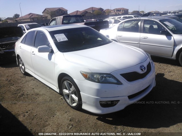 4T1BK3EKXAU607057 - 2010 TOYOTA CAMRY SE/LE/XLE WHITE photo 1