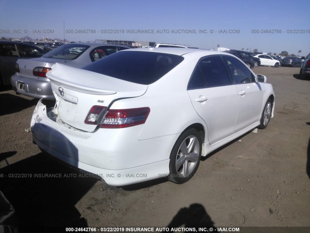 4T1BK3EKXAU607057 - 2010 TOYOTA CAMRY SE/LE/XLE WHITE photo 4