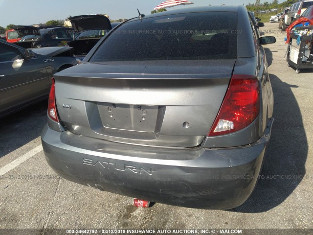 1G8AL55FX6Z131442 - 2006 SATURN ION LEVEL 3 GRAY photo 6