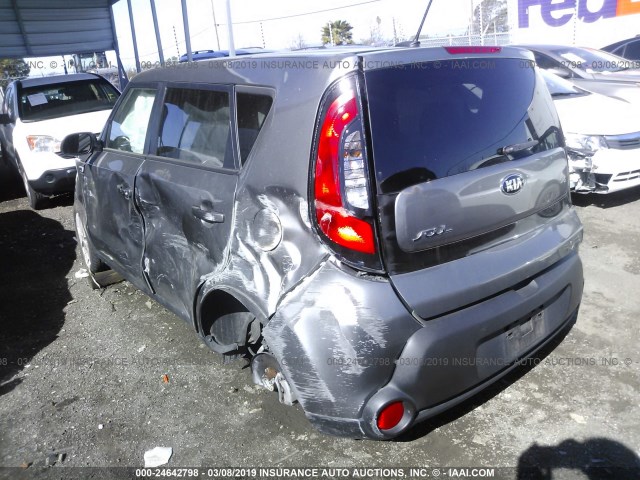 KNDJN2A21G7319670 - 2016 KIA SOUL ნაცრისფერი ფოტო 3