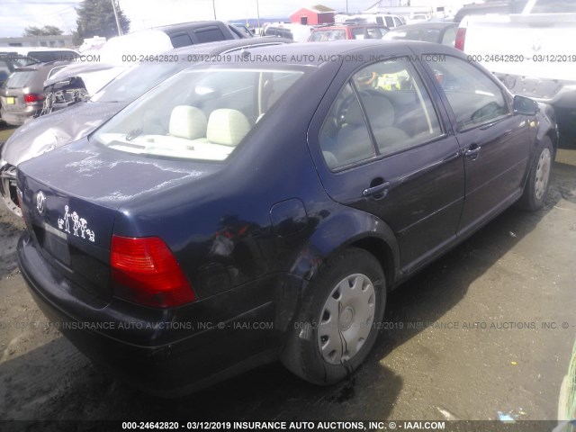 3VWRC29M0YM056610 - 2000 VOLKSWAGEN JETTA GL BLUE photo 4