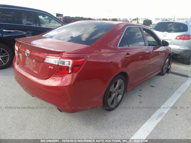 4T1BF1FK5EU812718 - 2014 TOYOTA CAMRY L/SE/LE/XLE Qırmızı foto 4