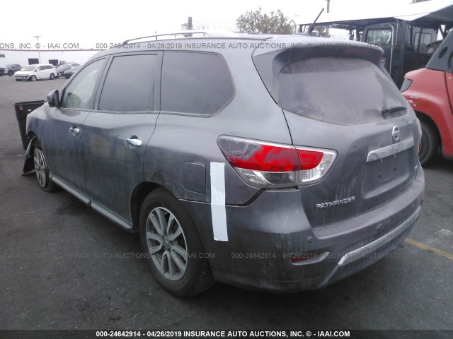 5N1AR2MN0FC633869 - 2015 NISSAN PATHFINDER S/SV/SL/PLATINUM GRAY photo 3