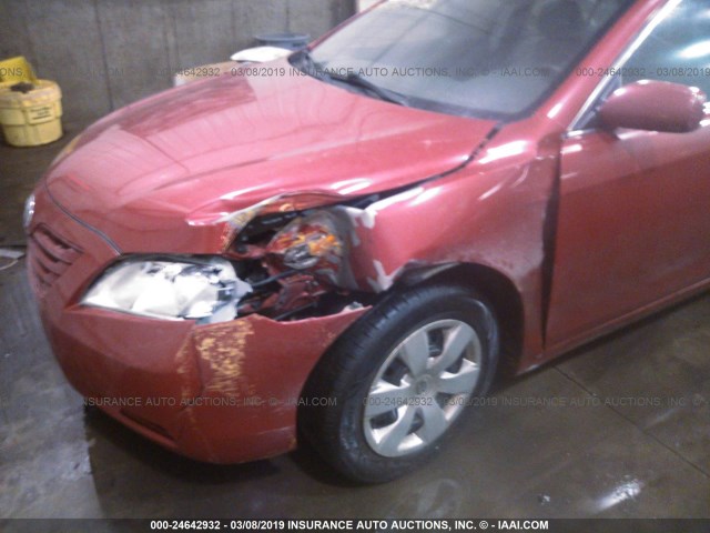 4T1BE46K17U008875 - 2007 TOYOTA CAMRY NEW GENERAT CE/LE/XLE/SE RED photo 6
