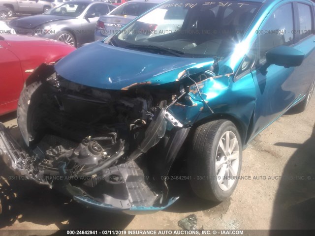 3N1CE2CP8FL435642 - 2015 NISSAN VERSA NOTE S/S PLUS/SV/SL/SR TEAL photo 6