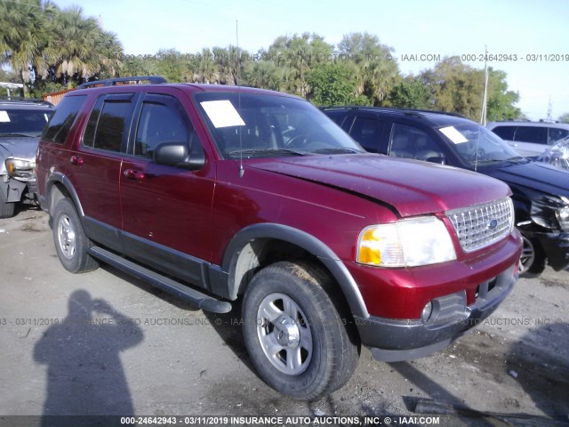 1FMZU73WX3UA52698 - 2003 FORD EXPLORER XLT/XLT SPORT/NBX RED photo 1