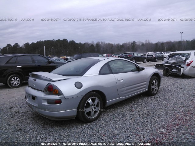 4A3AC44GX3E110407 - 2003 MITSUBISHI ECLIPSE GS SILVER photo 4