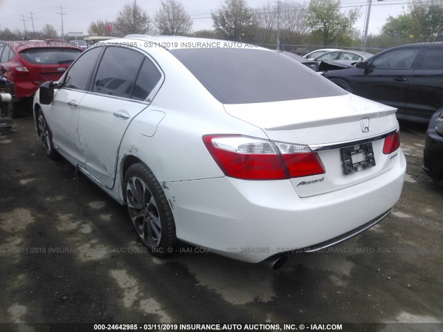 1HGCR2F57DA165479 - 2013 HONDA ACCORD SPORT WHITE photo 3