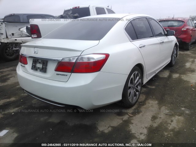 1HGCR2F57DA165479 - 2013 HONDA ACCORD SPORT WHITE photo 4