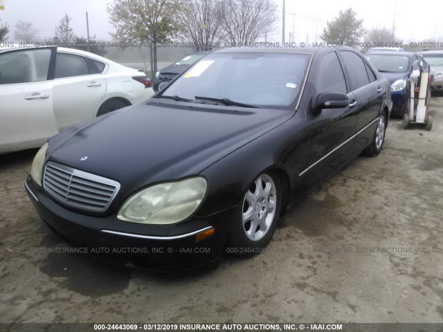 WDBNG75J31A137181 - 2001 MERCEDES-BENZ S 500 BLACK photo 2